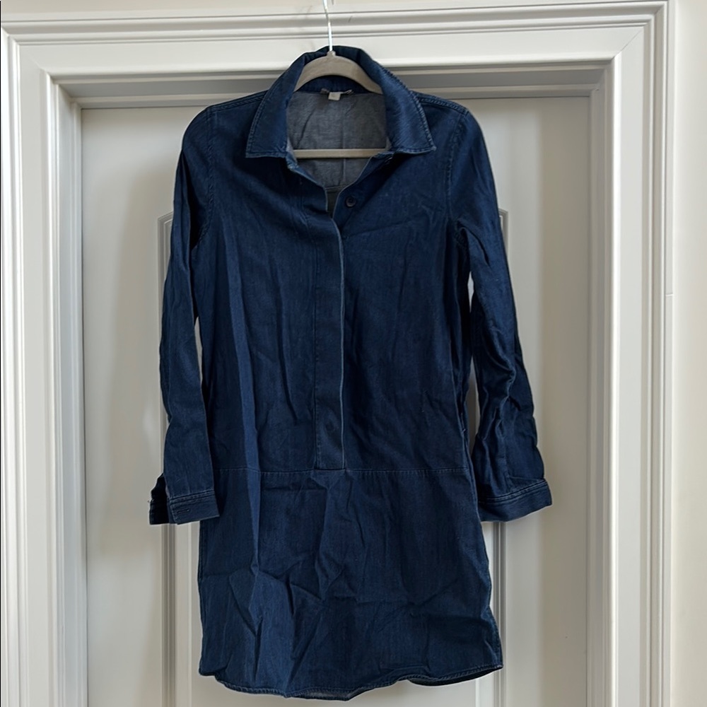 COS Dark Blue Denim Shirt Dress